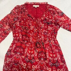 Loft red dress - large
